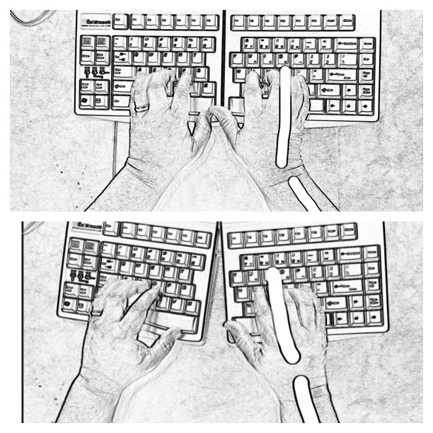 ergo keyboard sktetch